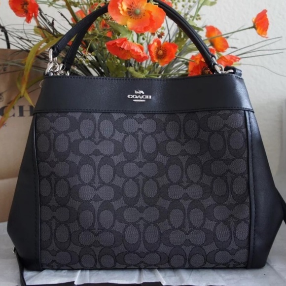 Coach Handbags - Authentic COACH leather Lexy Jacquard shoulder bag